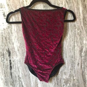 Suffolk Dance velvet pattern leotard